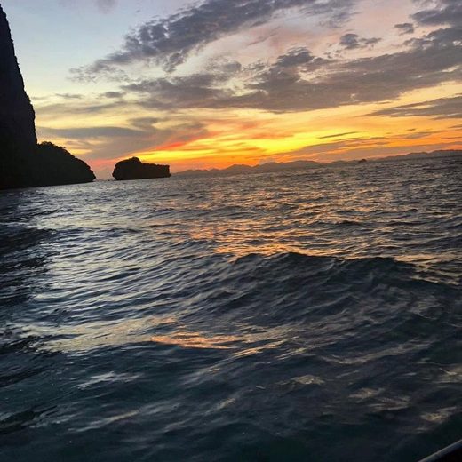 Sunset over the Poda Islands